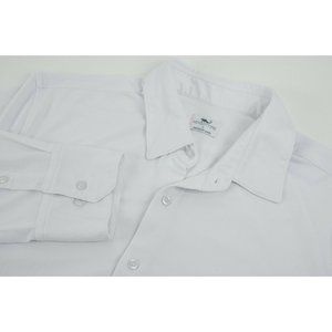 Versattire The Versatile Men's XL Long Sleeve White Performance Button Up Shirt